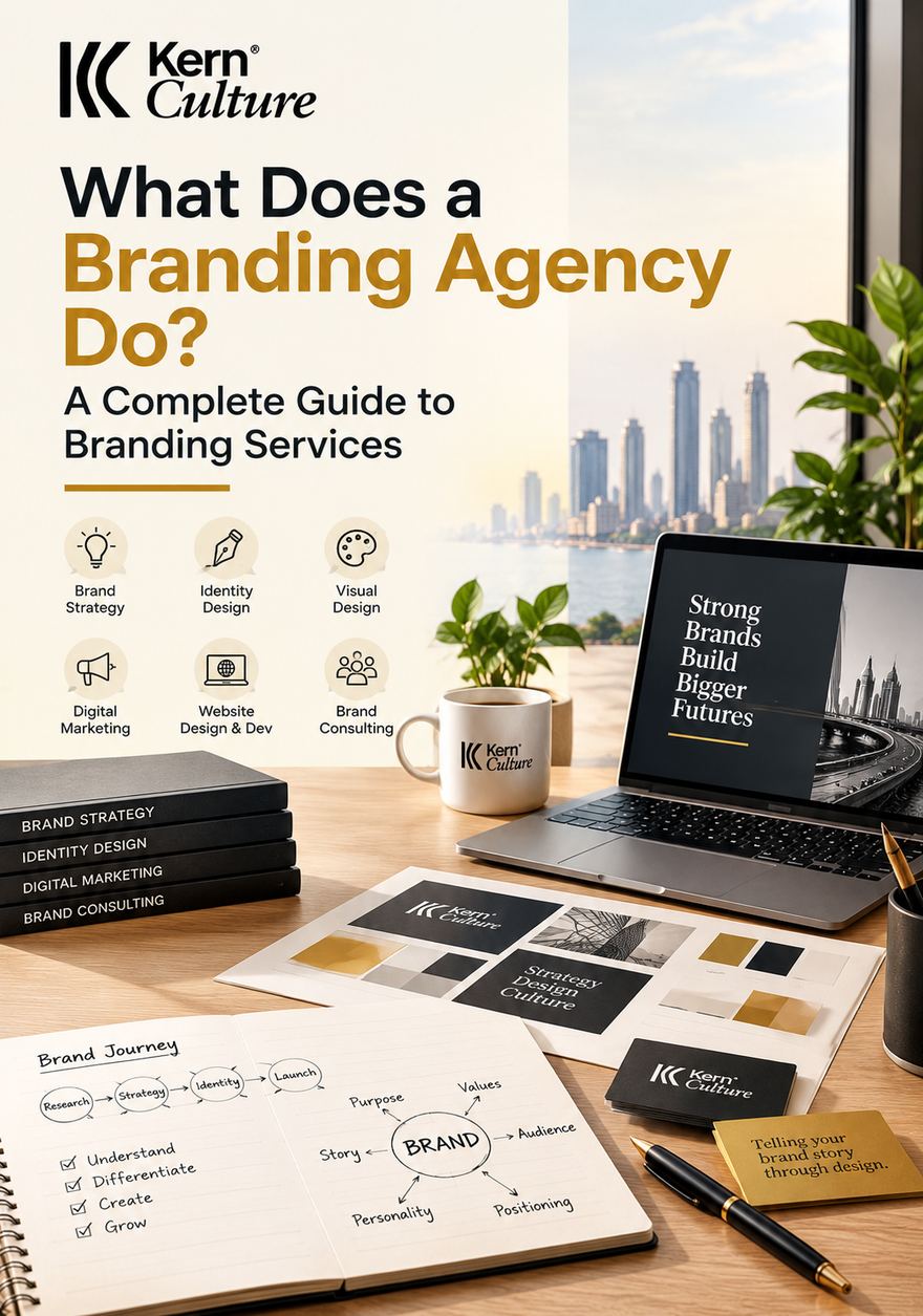Kern Culture branding agency services including brand strategy, identity design and digital branding